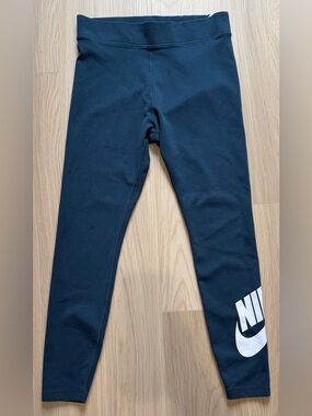 Nike Dark Leggings with White Logo